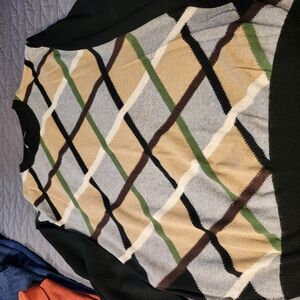 Bachrach Men's Crewneck Sweater - Black, Green, Tan, Gray